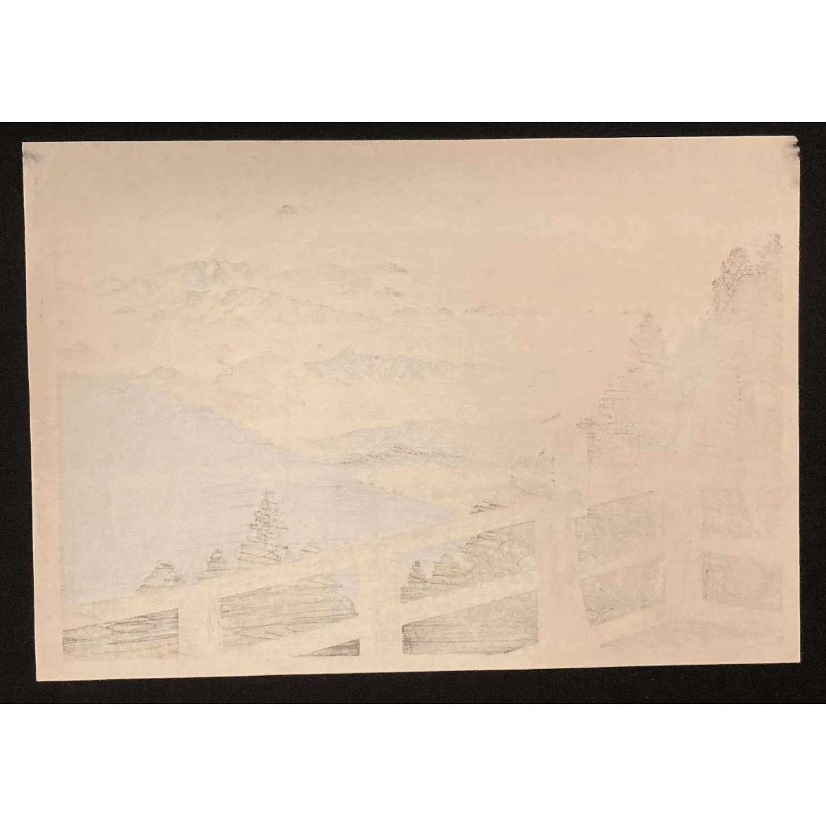 Soft pigment bleed-through and visible washi paper fibers highlight traditional hand-printing technique of ukiyo-e.